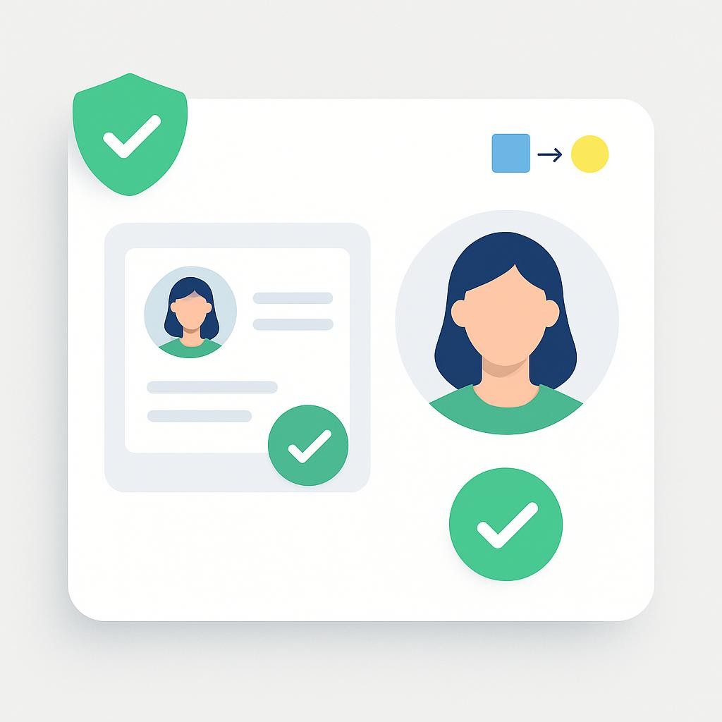 Professional guest verification interface showing ID verification and document checks